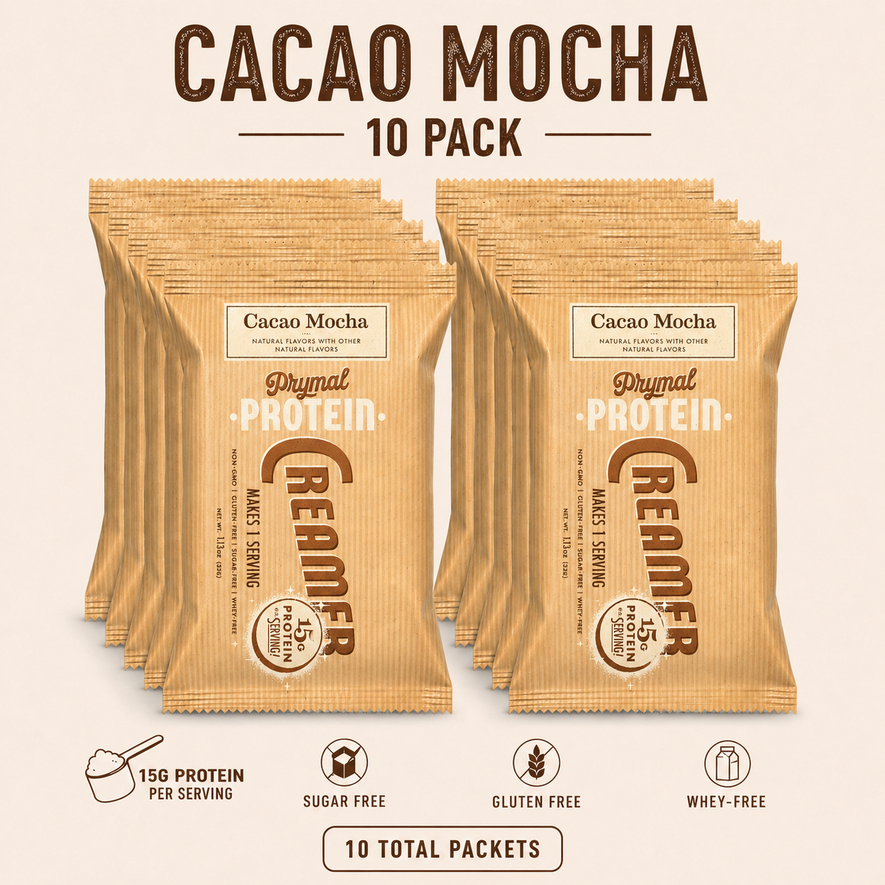Cacao Mocha Protein Coffee Creamer - GLP-1 Friendly | Prymal